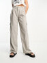 Фото #3 товара Object Tall tailored cargo trousers in grey melange