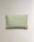 Cotton check pillowcase