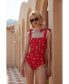 Фото #3 товара Women's Red Coral Reversible One-Piece Swimsuit