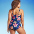 Lands' End Women's UPF 50 Full Coverage Tummy Control Floral Print One Piece