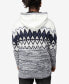 ფოტო #3 პროდუქტის Men's Color Blocked Pattern Hooded Sweater
