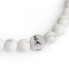 ფოტო #3 პროდუქტის Men's Sterling Silver Signature Howlite Bead Stretch Bracelet