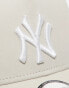 New Era 9forty NY Yankees contrast trucker cap in beige