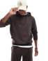 DTT overhead hoodie & jogger tracksuit set in brown