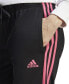 ფოტო #3 პროდუქტის Women's Essentials Warm-Up Slim Tapered 3-Stripes Track Pants, XS-4X