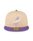 Фото #4 товара Men's Peach, Purple Los Angeles Dodgers 1988 World Series Side Patch 59FIFTY Fitted Hat