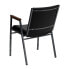 Фото #2 товара Hercules Series Heavy Duty Black Vinyl Fabric Stack Chair With Arms