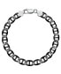 ფოტო #1 პროდუქტის Men's Mariner Link Chain Bracelet in Sterling Silver & Black Rhodium-Plate