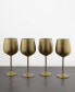 Фото #3 товара 18 Oz Gold Stainless Steel White Wine Glasses, Set of 4