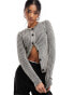 Фото #1 товара ASOS DESIGN knitted two tone cardigan in brown and cream