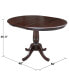 36" Round Top Pedestal Table with 12" Leaf
