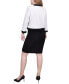 ფოტო #2 პროდუქტის Missy 3/4 Sleeve Textured Knit 2 Piece Dress Set