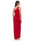 ფოტო #2 პროდუქტის Women's One-Shoulder Ruffled Long Fit & Flare Dress