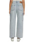ფოტო #2 პროდუქტის Women's High Rise Wide-Leg Cotton Cargo Jeans