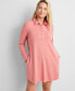 ფოტო #1 პროდუქტის Women's Fluid-Knit Collared Sleepshirt XS-3X, Created for Macy's