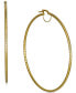 Textured Medium Hoop Earrings in 10k Gold, 40mm