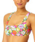 Фото #3 товара Juniors' Floral Square-Neck Bikini Top, Created for Macy's