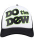 Men's White, Black Mountain Dew Do The Dew Foam Trucker Adjustable Hat