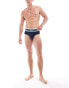 Фото #2 товара ASOS DESIGN briefs with stripe waistband in navy