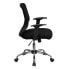 Фото #1 товара Mid-Back Black Mesh Swivel Task Chair With Arms