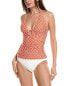 Фото #1 товара Carmen Marc Valvo Halter Tankini Top Women's Orange Xs