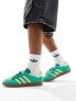 adidas Originals Gazelle Indoor trainers in green and yellow