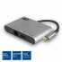 Фото #3 товара ACT AC7040 USB-C to HDMI multiport adapter with ethernet - USB hub and cardreader - Wired - USB 3.2 Gen 1 (3.1 Gen 1) Type-C - 1000 Mbit/s - Grey - 5 Gbit/s - 4096 x 2160 pixels