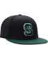 Фото #2 товара Men's Black and Green Michigan State Spartans Team Color Two-Tone Fitted Hat