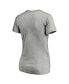 Women's Heathered Gray San Francisco Giants Core Official Logo V-Neck T-shirt Серый, S - фото #2