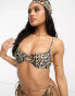 South Beach mix & match underwire bikini top in leopard print 34 - фото #8