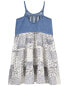 Фото #8 товара Kid Cotton Denim Patched Floral Dress 7