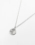 Фото #2 товара Faded Future hammered disc pendant necklace in silver