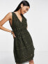 Фото #4 товара Y.A.S check pinafore dress in olive check