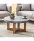 Retro-style coffee table, 31.4" diameter, MDF, for living rooms