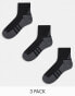 Фото #1 товара adidas Running 3 pack ankle socks in black