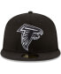 ფოტო #2 პროდუქტის Men's Black Atlanta Falcons B-Dub 59FIFTY Fitted Hat