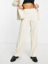 Selected Femme tailored cord suit trousers in winter white