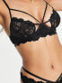 Фото #3 товара ASOS DESIGN Kaye lace and spot strappy soft bra in black