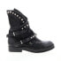 Фото #1 товара A.S.98 Vianne 250202-102 Womens Black Leather Hook & Loop Mid Calf Boots 6