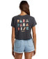 Фото #2 товара Juniors' Para Paradise Graphic Cropped Tee