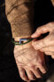 Green leather bracelet Swarm 2040151