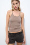 Soft faded-effect strappy top
