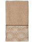 Deco Shells Bordered Cotton Fingertip Towel, 11" x 18"