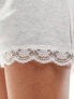 Фото #5 товара COLLUSION sweat short with lace hem in grey