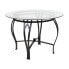 Фото #2 товара Syracuse 42'' Round Glass Dining Table With Black Metal Frame