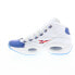 Reebok Question Mid Mens White Leather Lace Up Athletic Basketball Shoes