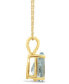 Фото #3 товара Macy's aquamarine (1 ct.t.w) Pendant Necklace in 14K Yellow Gold