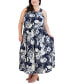 Фото #1 товара Plus Size Jersey Halter-Neck Maxi Dress