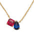 Фото #1 товара kate spade new york double Crystal Pendant Necklace, 16" + 3" extender