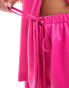 ASOS DESIGN satin short co-ord in pink